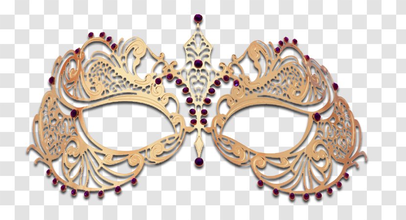 Masquerade Ball Columbina Mask Gold - Party - Metal Transparent PNG