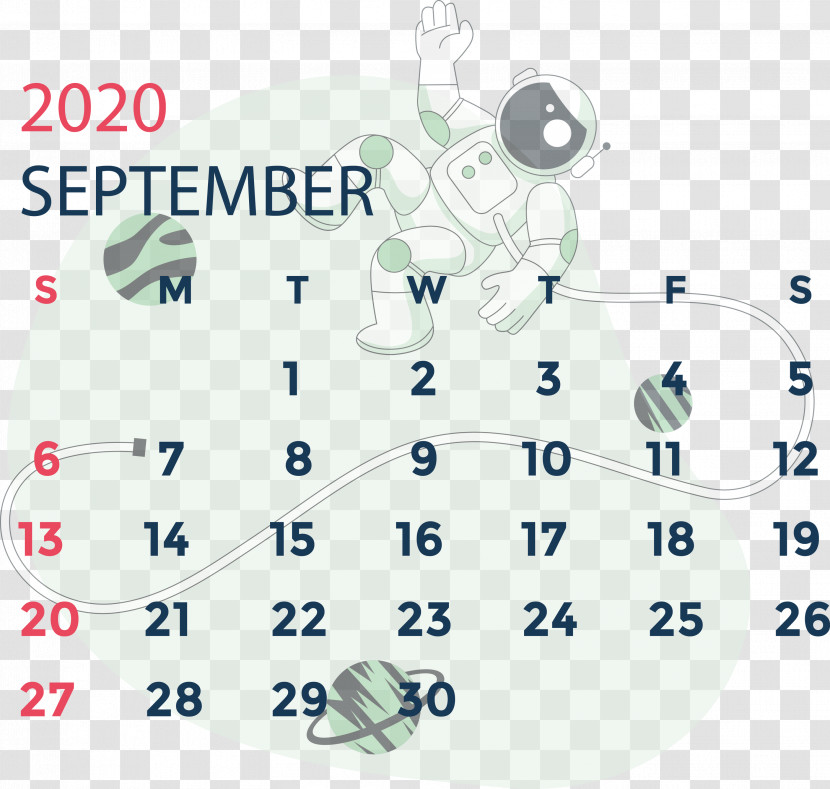 September 2020 Calendar September 2020 Printable Calendar Transparent PNG