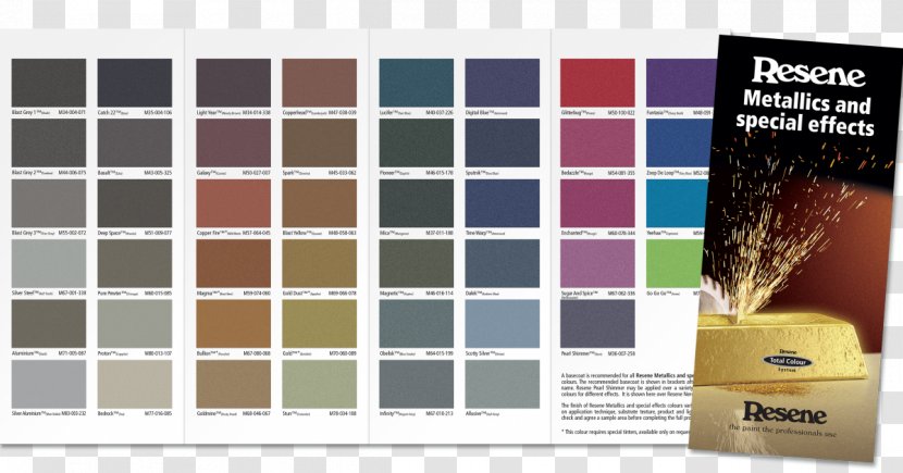 Metallic Paint Color Chart - House Painter And Decorator Transparent PNG