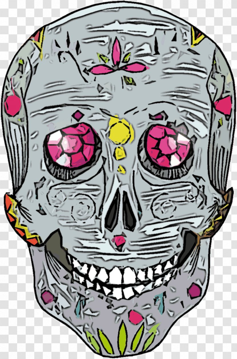 Skull Headgear Pink M Transparent PNG