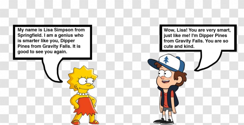 Dipper Pines Mabel Lisa Simpson Homo Sapiens - Cartoon - Transparent Transparent PNG