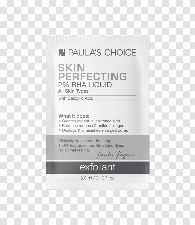 Paula's Choice SKIN PERFECTING 2% BHA Liquid Exfoliation Salicylic Acid Beta Hydroxy - 2019 å¹²æ”¯ Transparent PNG