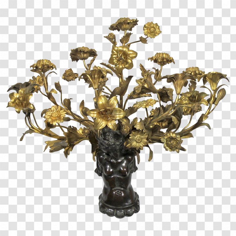 01504 Bronze Vase Tree Transparent PNG