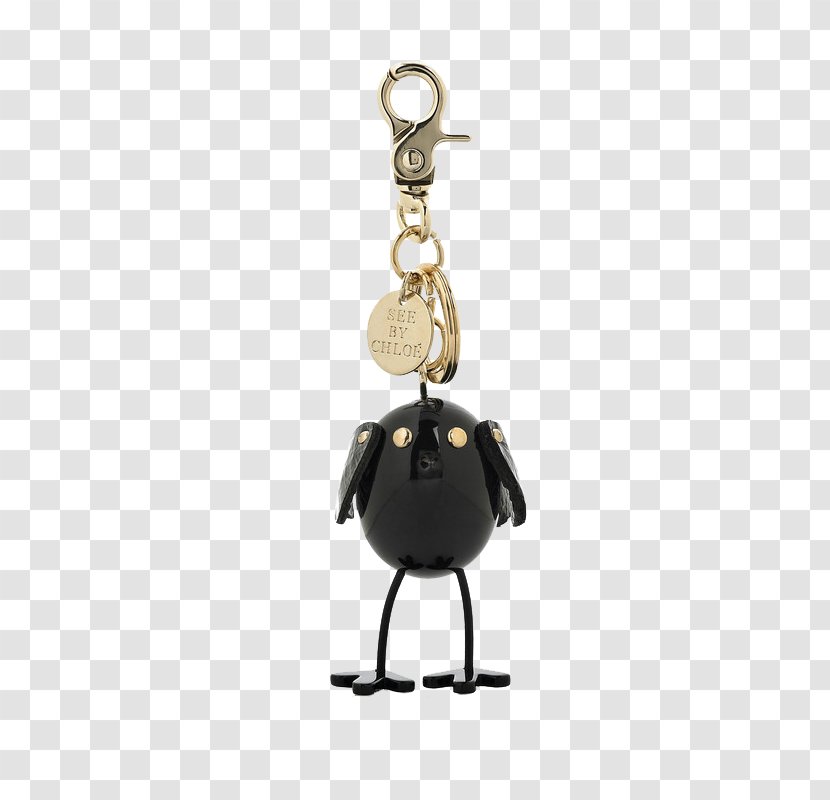 Keychain Leather Fob - Bird - Black Key Transparent PNG