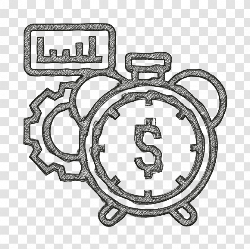 Business Strategy Icon Time Icon Performance Icon Transparent PNG