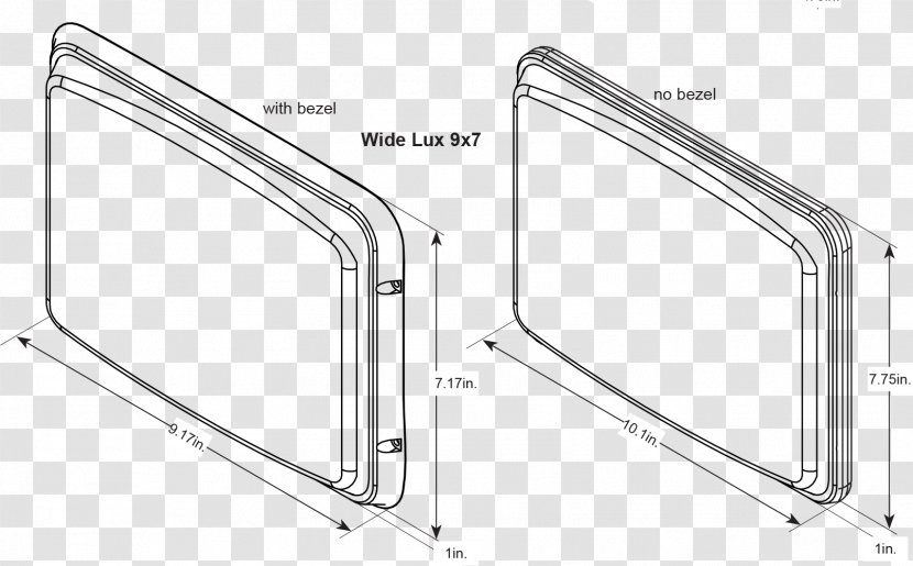 Car Door Handle Triangle Product Design - Black And White Transparent PNG