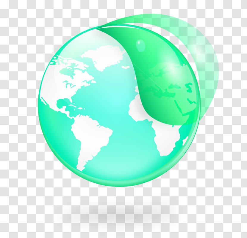 Globe World Map Earth - Eco Leaf Transparent PNG