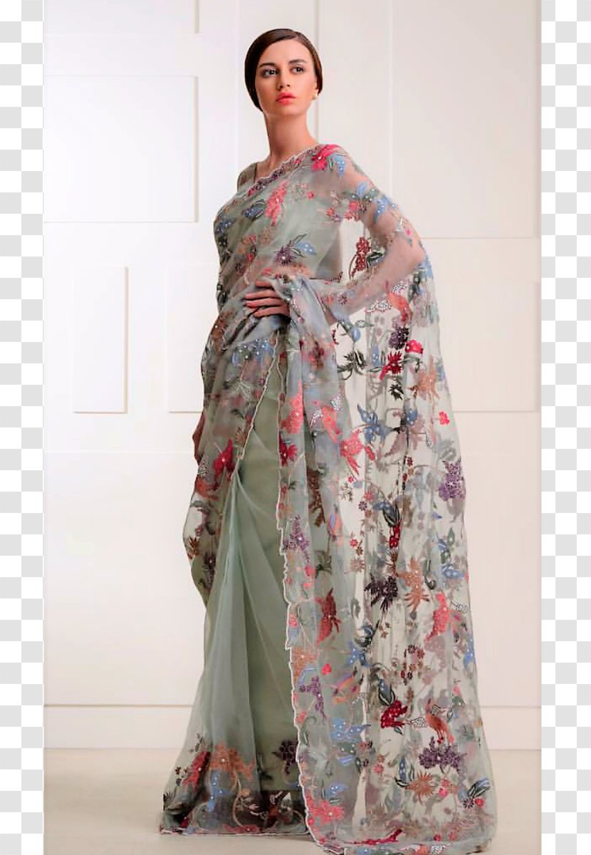 Sari Dress Clothing Fashion Choli - Coat - Blush Floral Transparent PNG