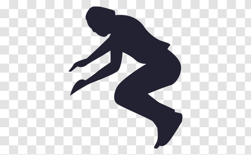 Silhouette Jumping - Hand Transparent PNG