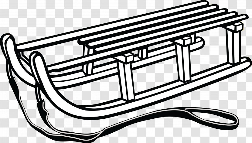 Clip Art Sled Vector Graphics Toboggan - Line - Mode Of Transport Transparent PNG