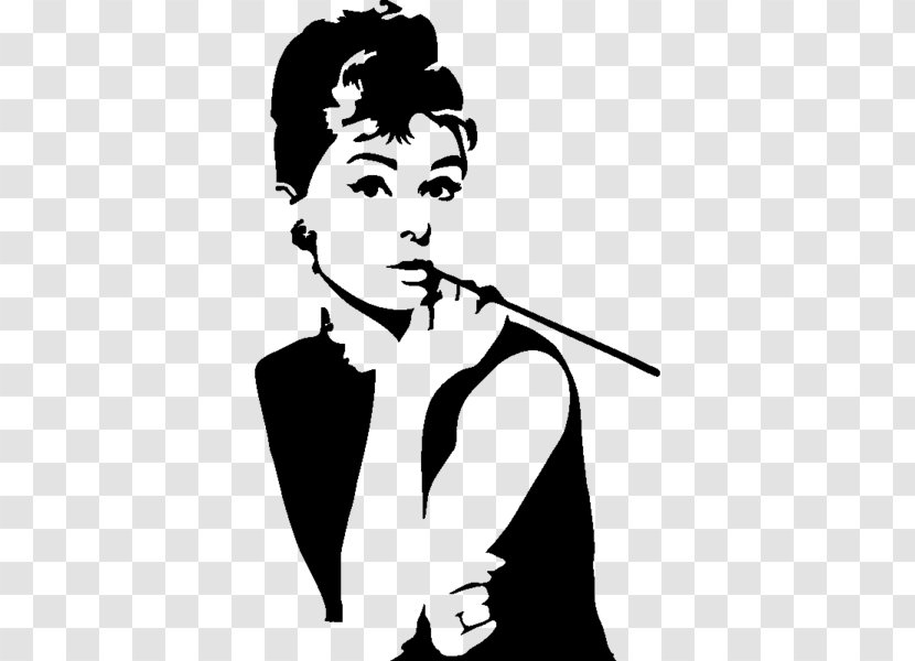 Art Painting Black And White Wall Decal - Tree - Audrey Hepburn Transparent PNG