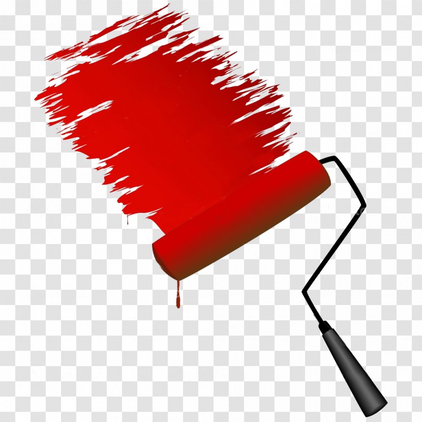 Paint Rollers - Red Transparent PNG