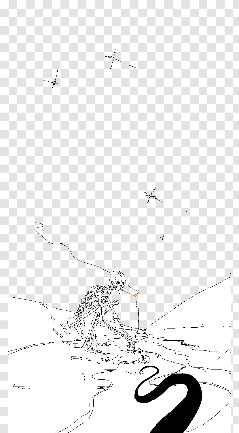 Line Art Drawing Sketch - Black And White - Donald Duck Transparent PNG