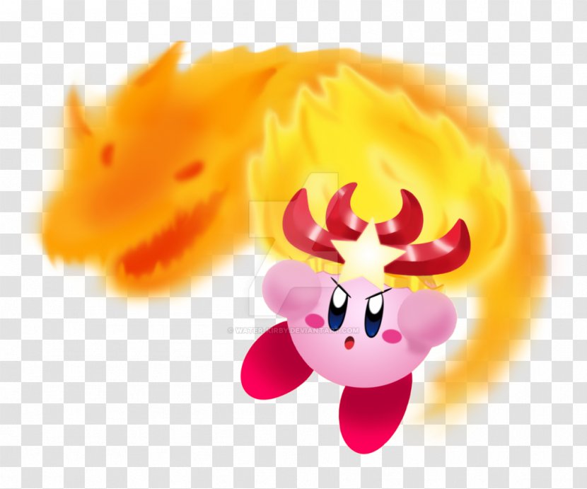 Kirby Super Star Ultra Kirby: Canvas Curse Fire Flame - Yellow Transparent PNG