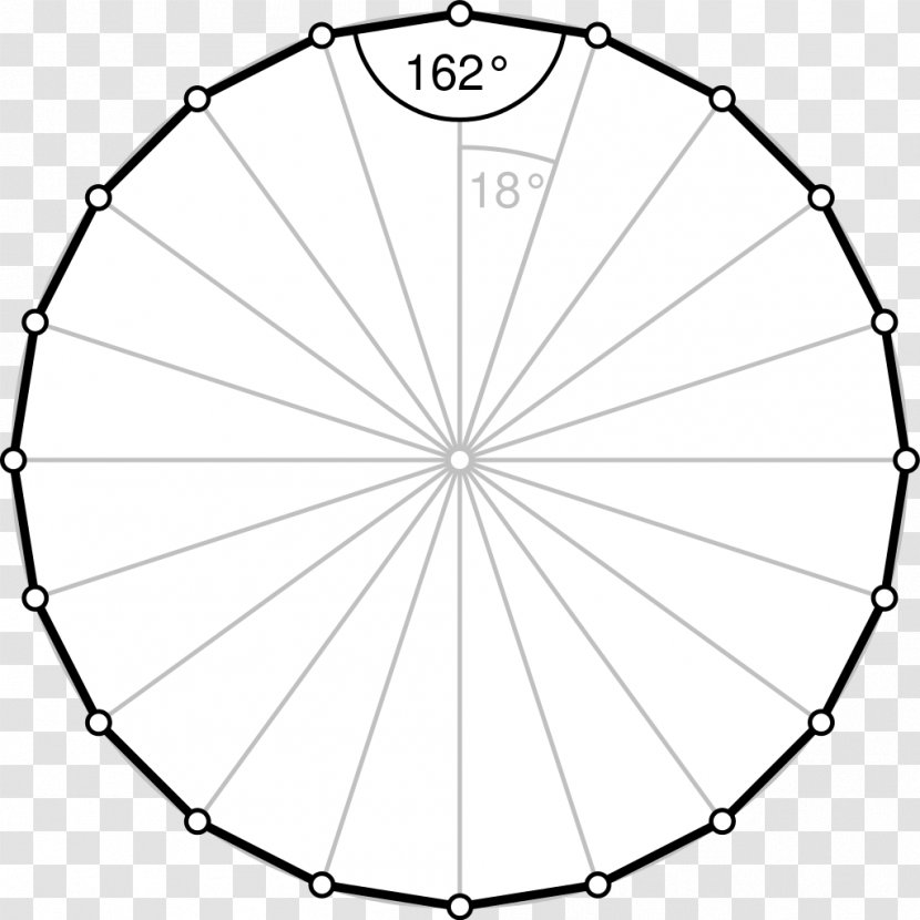 Regular Polygon Internal Angle Icosagon Tetradecagon - Shape Transparent PNG