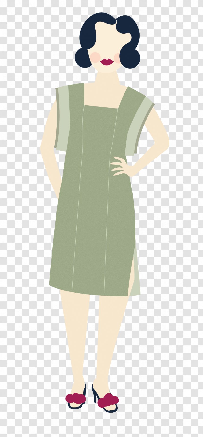 Dress Sewing Paper Shoulder Pattern - Flower Transparent PNG