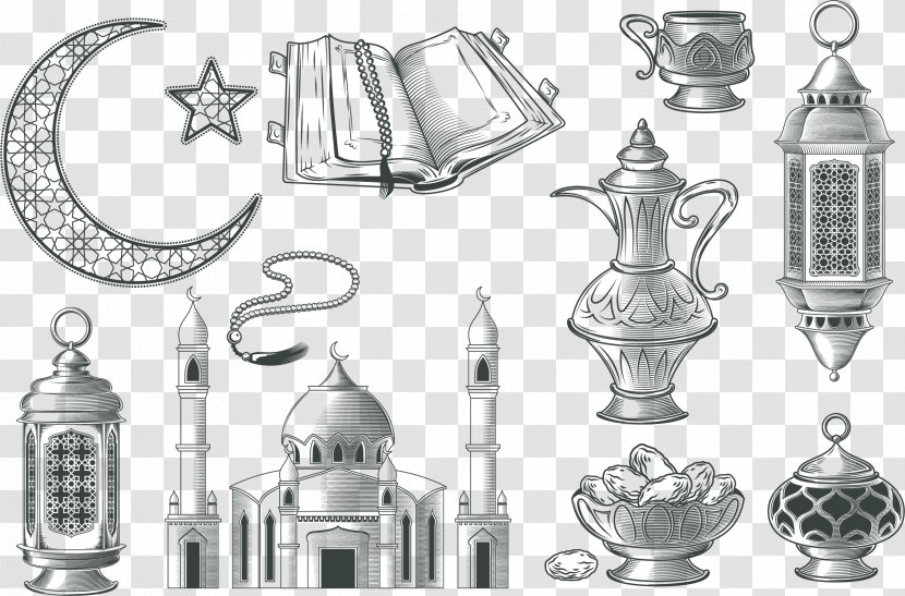 Kaaba Great Mosque Of Mecca Hajj Illustration - Silver - Elements Vector Saudi Arabia Transparent PNG