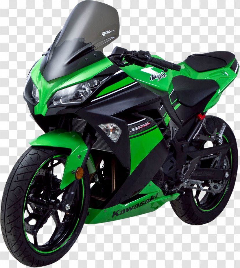 Kawasaki Ninja 300 250R Motorcycles Windshield - Stroke Transparent PNG