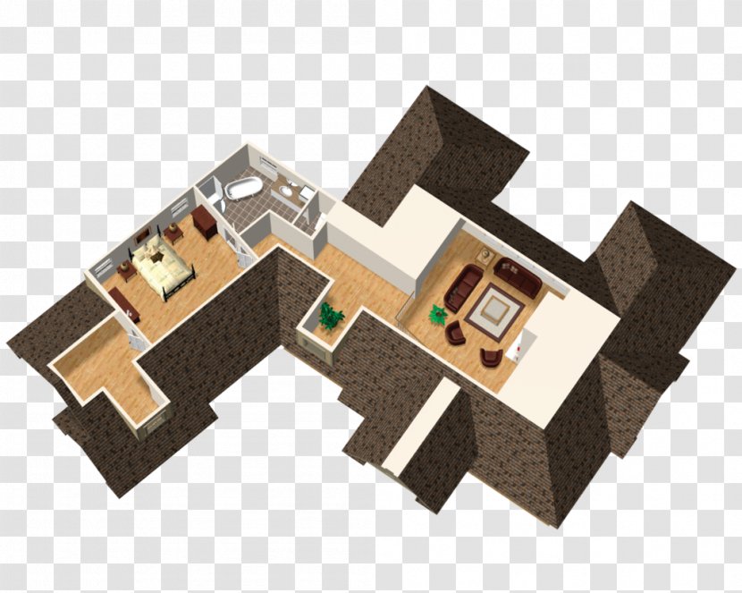 House Floor Plan Living Room - Bed Transparent PNG