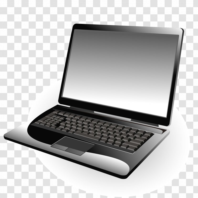 Laptop Icon - Output Device - Black Vector Transparent PNG