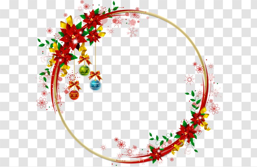 Christmas Decoration Picture Frames Ornament - Circular Border Transparent PNG