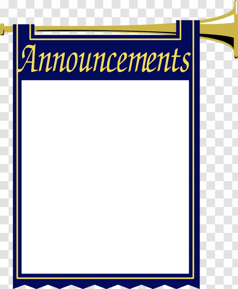 Blog Clip Art - Blue - Announcement Border Cliparts Transparent PNG