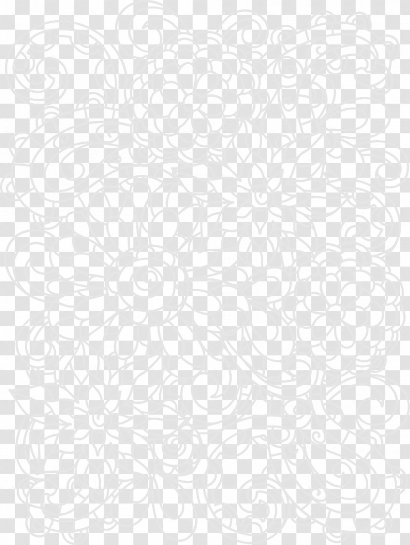 White Textile Black Pattern - Area - Line Drawing Of Flowers Drawings Transparent PNG