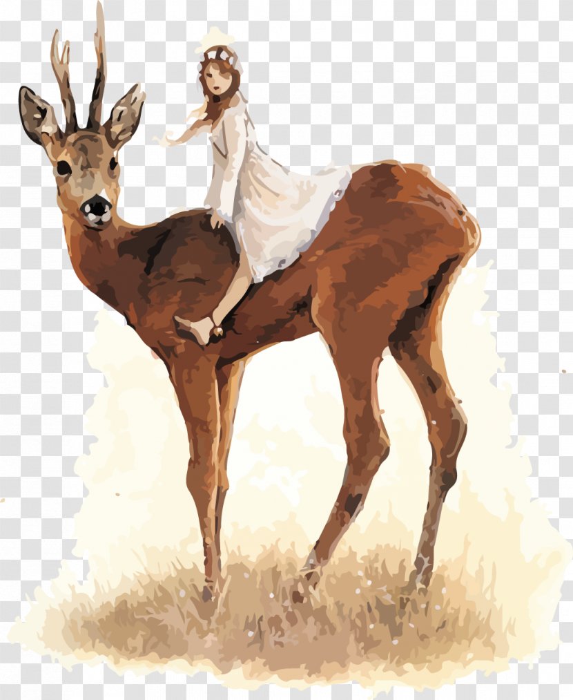 Celtic Faeries Baltimore & Redingote Goblin Fairy Illustrator - Jeanbaptiste Monge - Elk,deer Transparent PNG