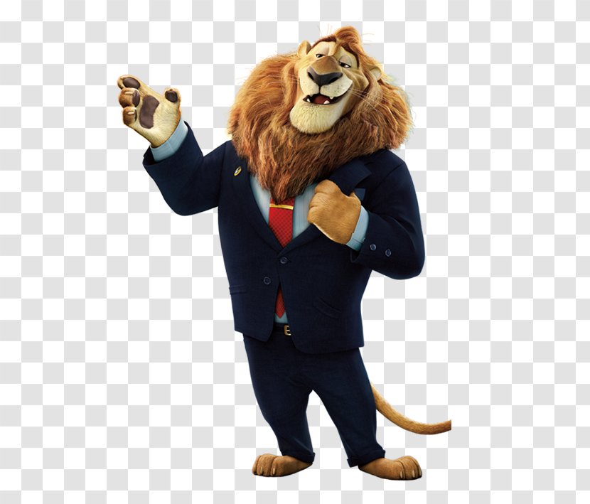 Mayor Lionheart Officer Clawhauser Chief Bogo Nick Wilde Disney Crossy Road - Idris Elba - Lecture Lion Transparent PNG