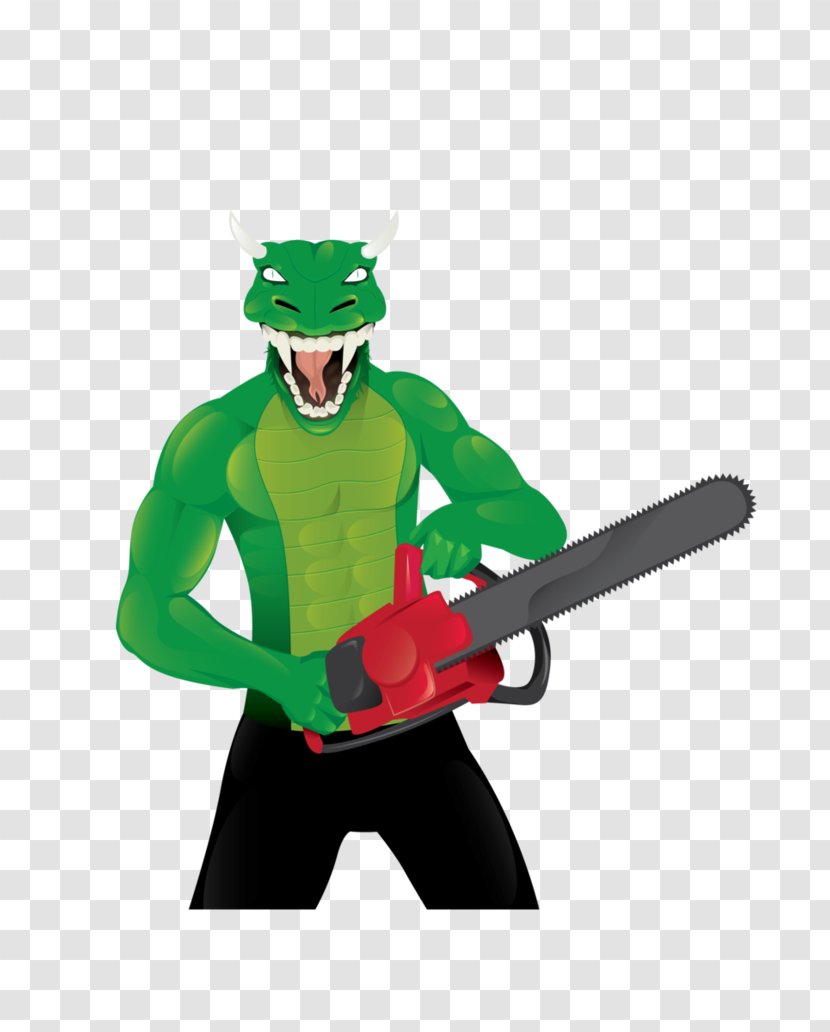 Comics Lizard Man Of Scape Ore Swamp Cartoon Disillusioned - Chainsaw Transparent PNG