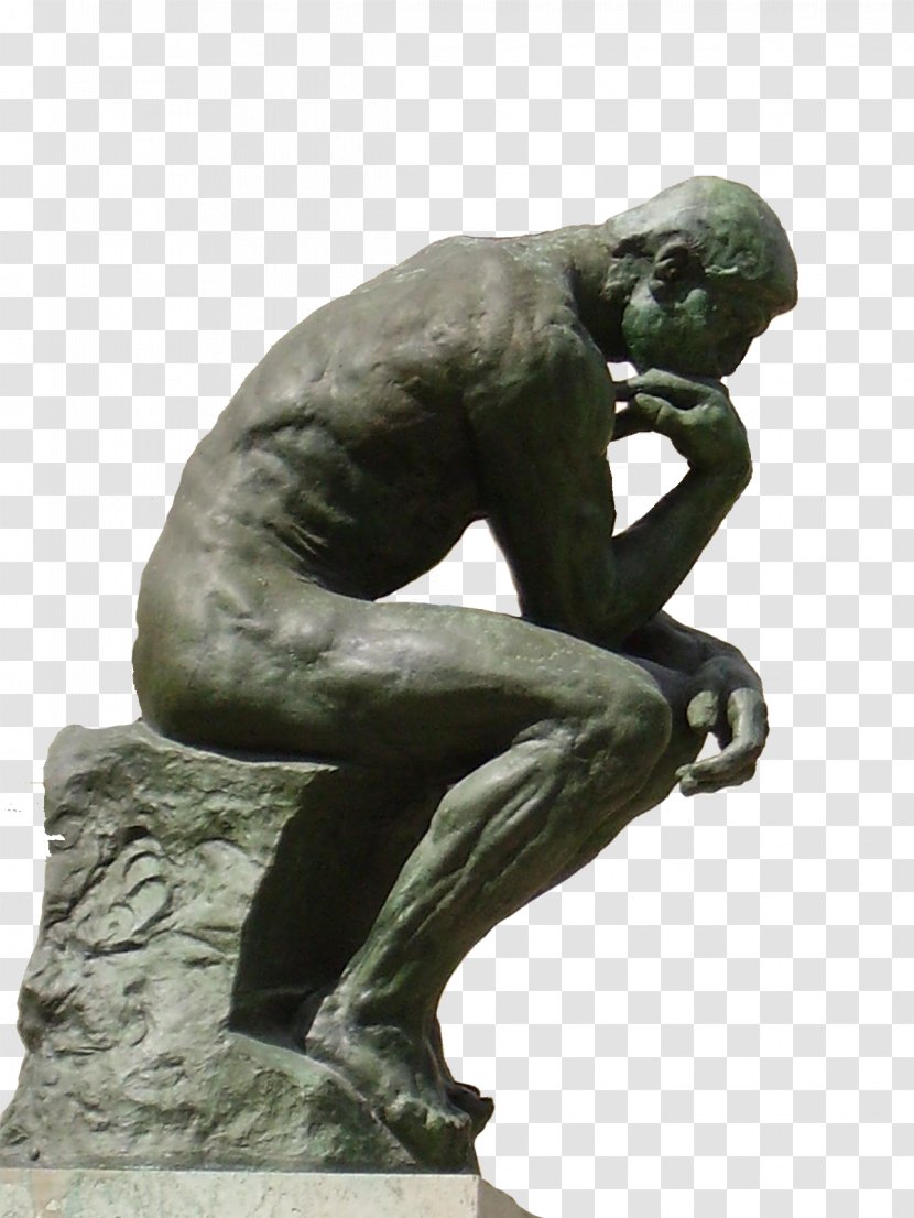 The Thinker Sculpture Art Monument To Balzac Gates Of Hell - Bronze - Commemoration Transparent PNG