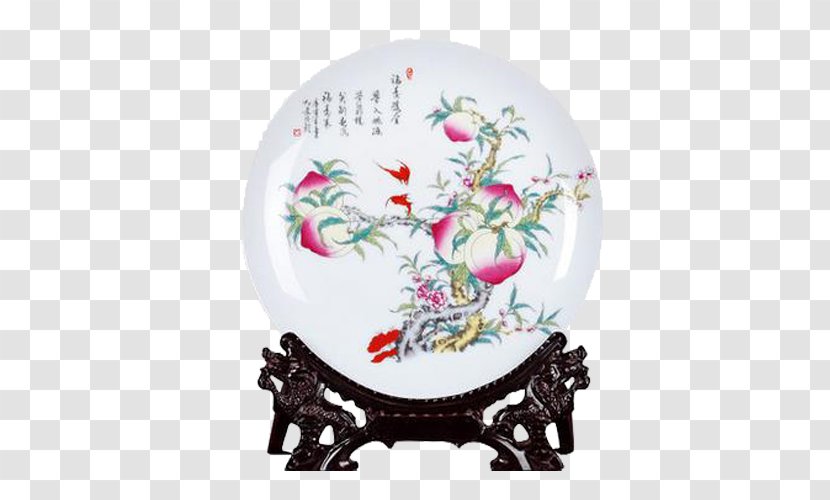 Jingdezhen Ceramic Ornament Plate Vase - Decorative Arts - Fluke Queen Transparent PNG