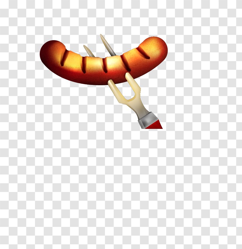 Hot Dog Food Illustration - Orange - Vector Transparent PNG