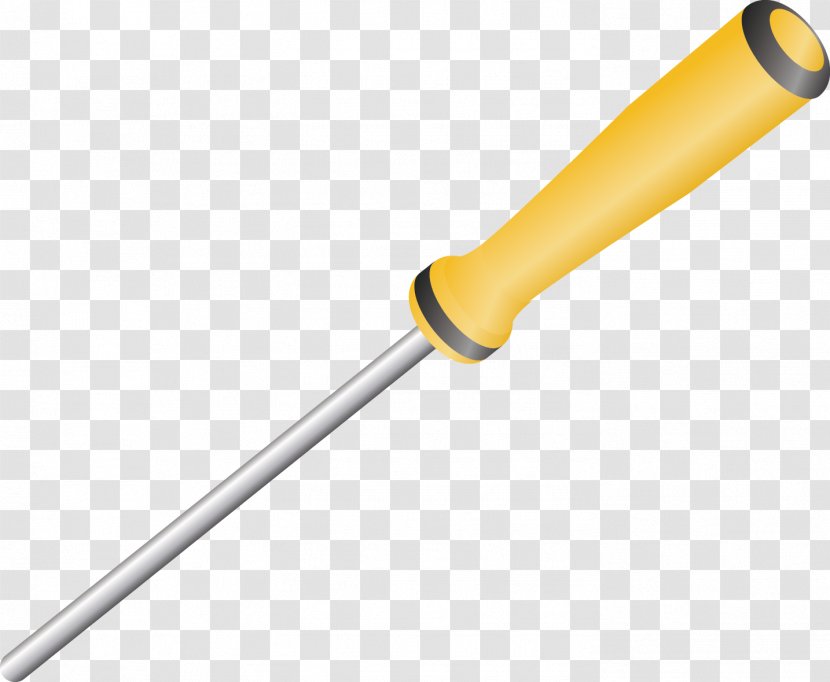 Baseball Bat Yellow Angle - Equipment - Vector Screwdriver Transparent PNG