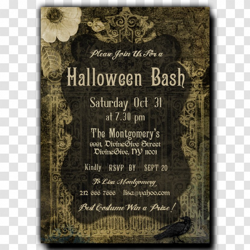 Wedding Invitation Halloween Convite Party - Tree Transparent PNG