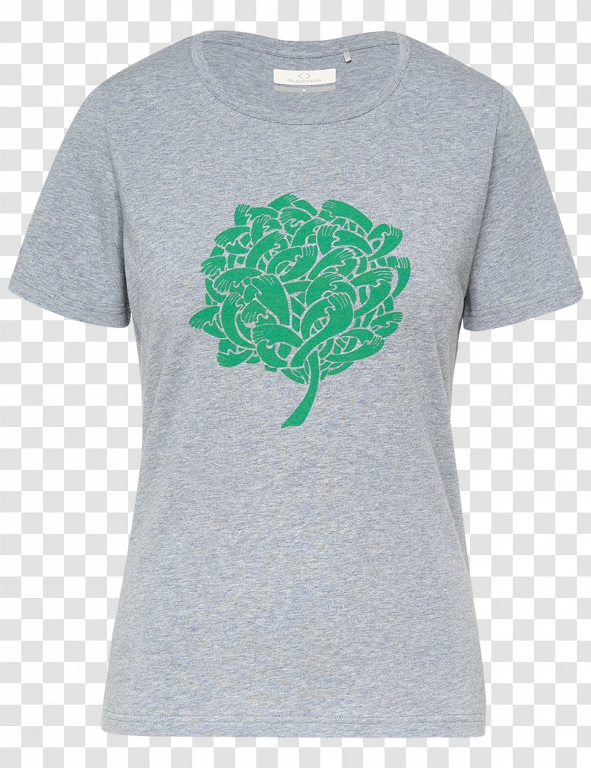 T-shirt Sleeve Green Neck - T Shirt - Grey Blue Transparent PNG