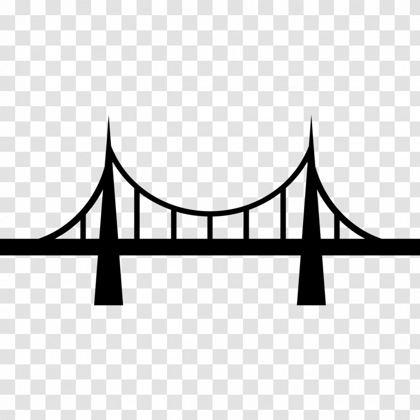 Bridge Clip Art - Black And White Transparent PNG