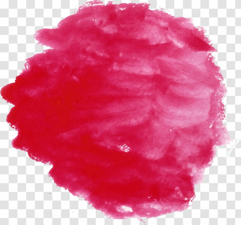 Watercolor Painting Red Graffiti - Pink Transparent PNG