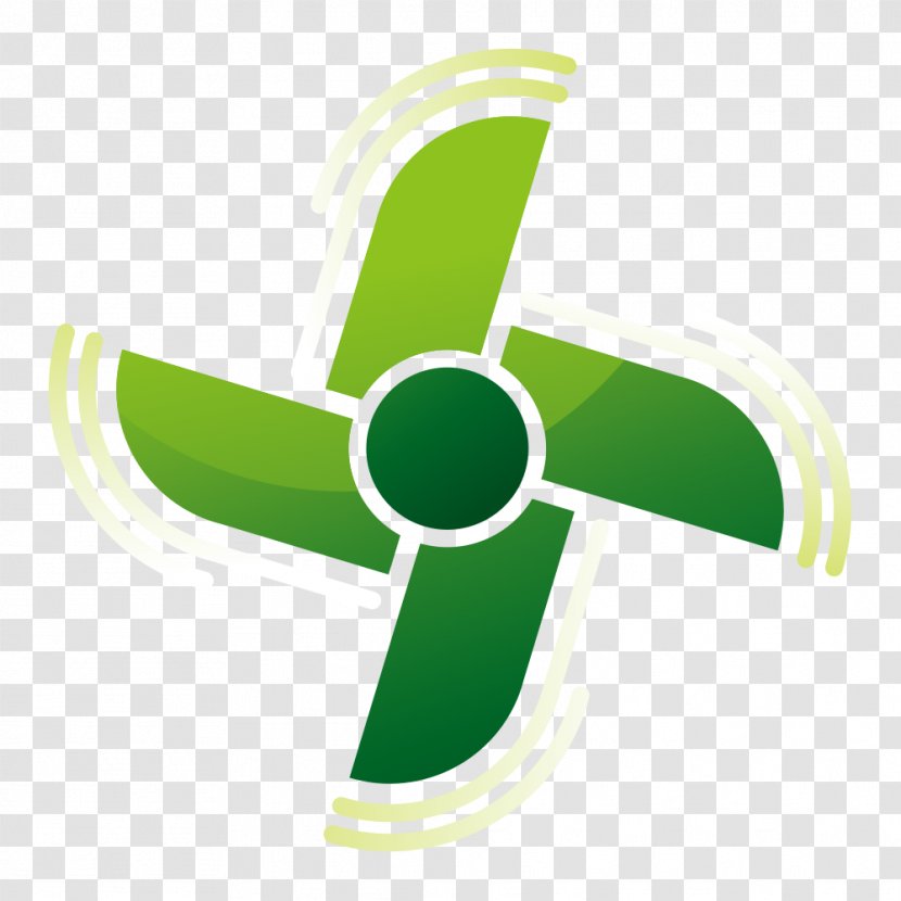 Logo Windmill Fan Filter Unit - Green - Energy And Environmental Protection Transparent PNG