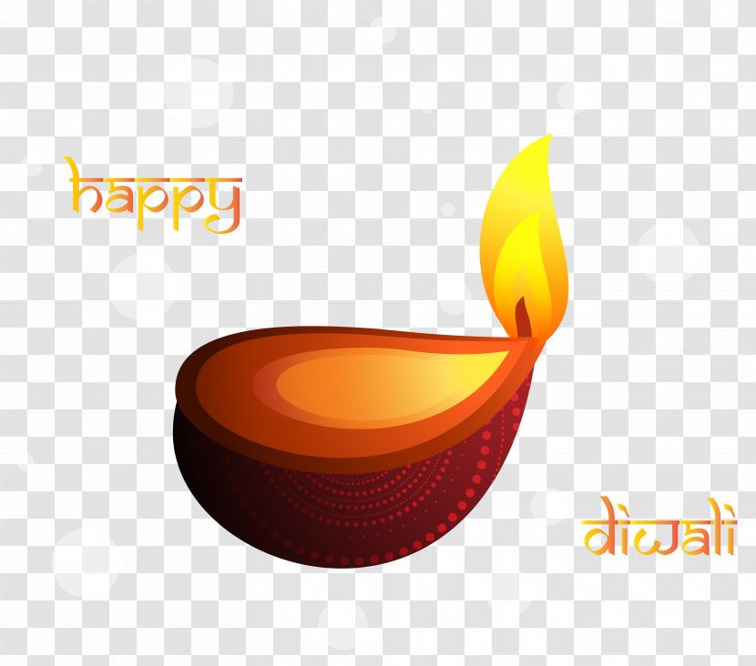 Clip Art - Orange - Happy Diwali Clipart Decoration Transparent PNG