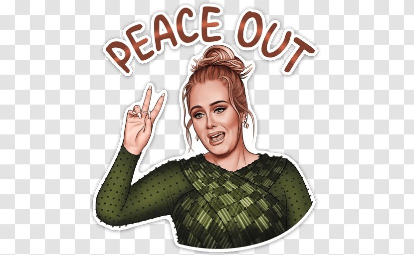 Adele Sticker Text Illustration - Fictional Character Transparent PNG