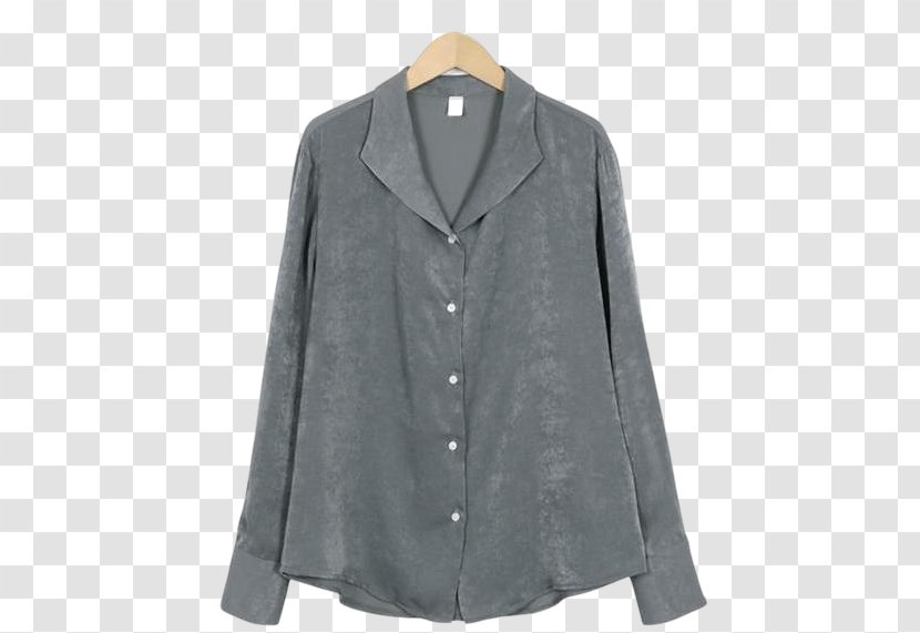 Collar Shirt Blouse Blazer Satin - Glen Check - Silk Transparent PNG