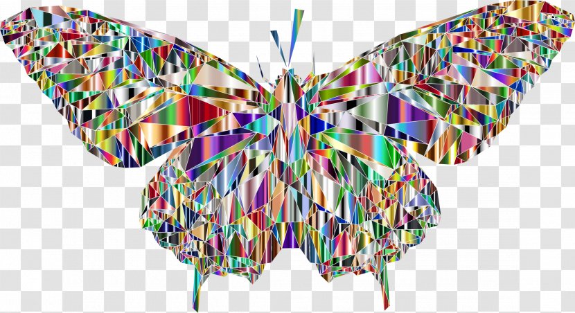 Butterfly Moth Low Poly - Symmetry Transparent PNG