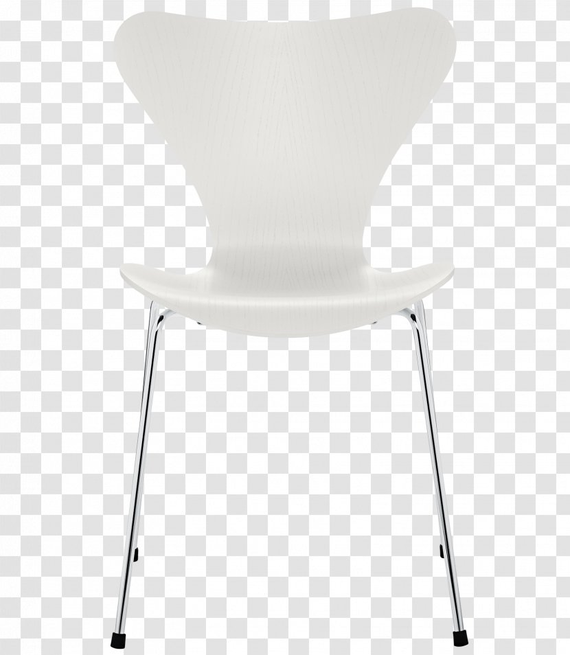 Model 3107 Chair Table Ant Fritz Hansen - White - Cotton Transparent PNG