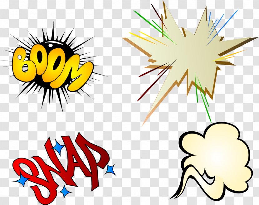 Comics Drawing Explosion Speech Balloon - Membrane Winged Insect - Cartoon Exploding Material Transparent PNG
