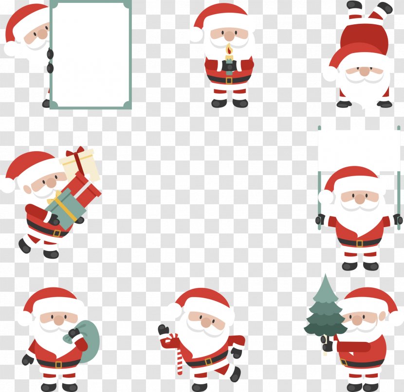 Santa Claus Sticker New Year Ayaz Ata Christmas Ornament - Area - Cartoon Image Transparent PNG