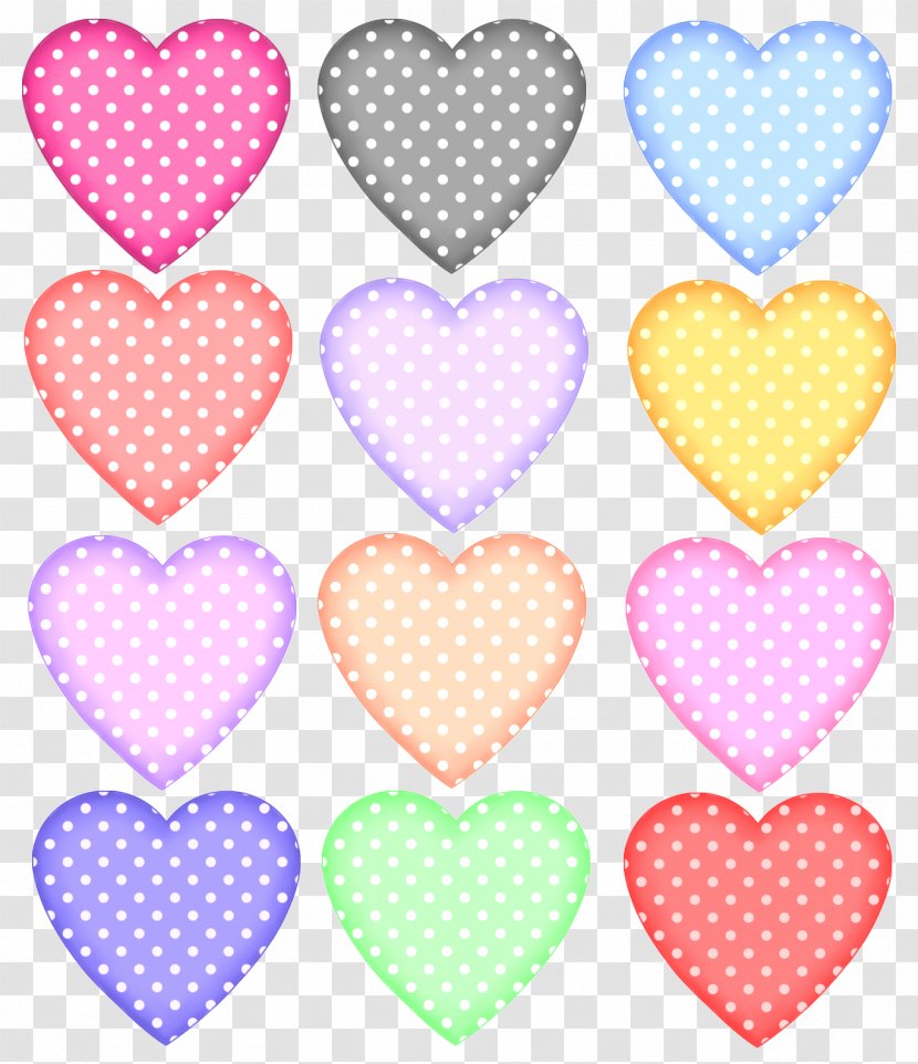 Polka Dot Line Point Heart - Cartoon Transparent PNG