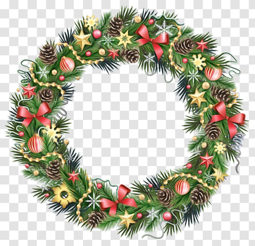 Christmas Lights Circle - Gift - Vascular Plant Evergreen Transparent PNG