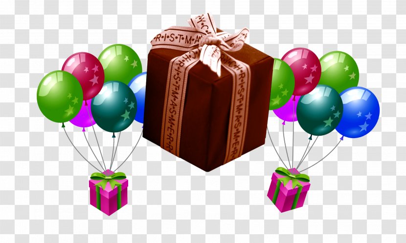 Balloon Gift Box - Designer - Lovely Gifts Transparent PNG
