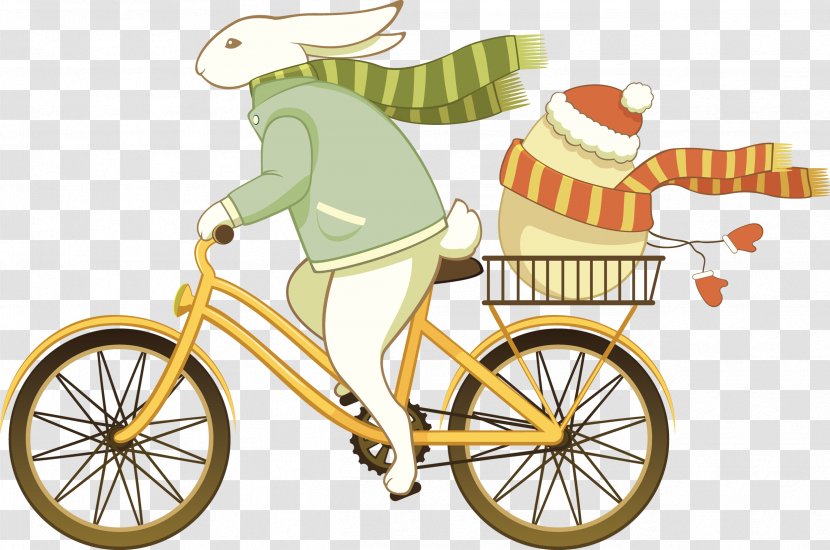Wall Decal Easter Bunny Sticker Image - Bicycle Part - Bycicles Illustration Transparent PNG